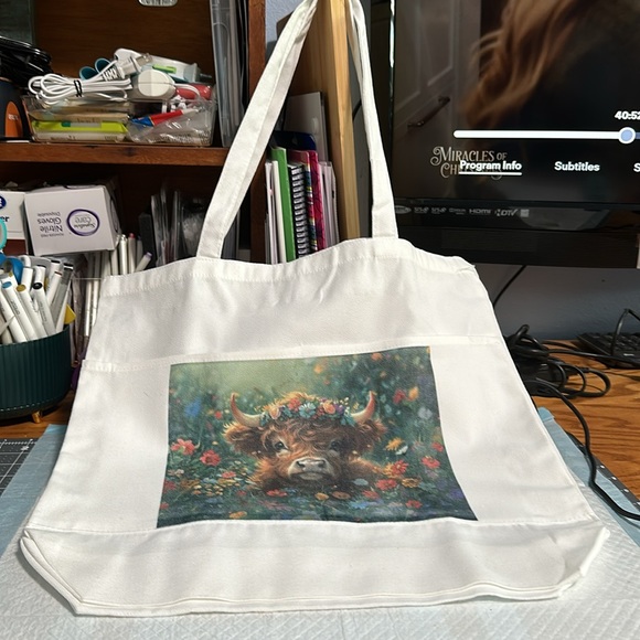 Highland Cow Tote Bag - Picture 2 of 3